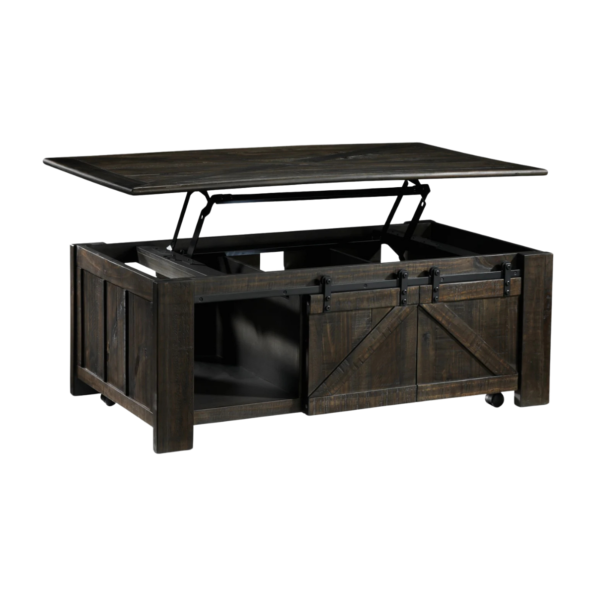 Gable 50" Lift-Top Coffee Table - Weathered Charcoal