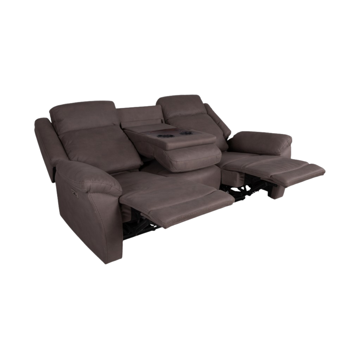 GoBerce Power Reclining Sofa - Brown