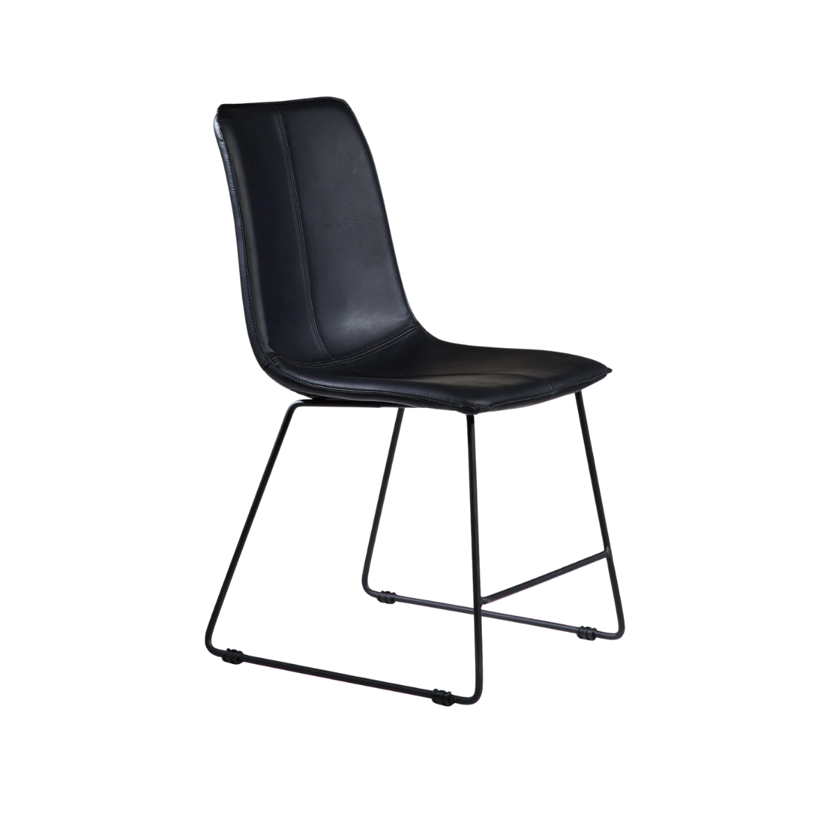 Leo 5-Piece Dining Set - Brown Cherry, Black