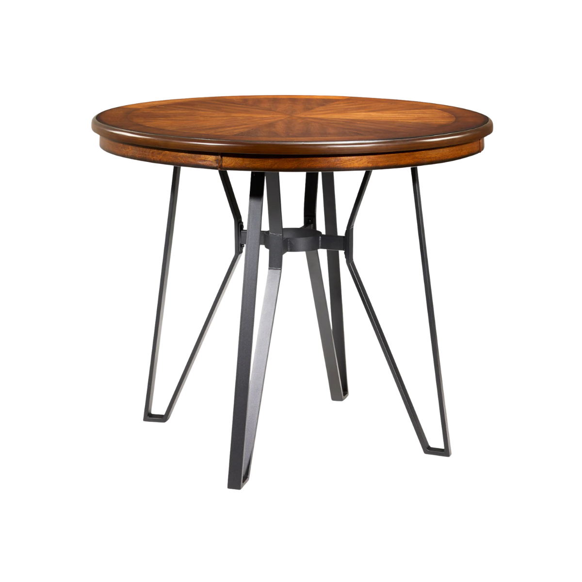 Leo 5-Piece Dining Set - Brown Cherry, Black