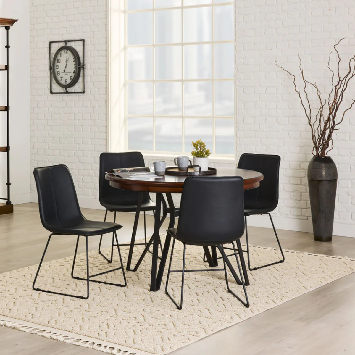 Leo Round Table - Brown Cherry,