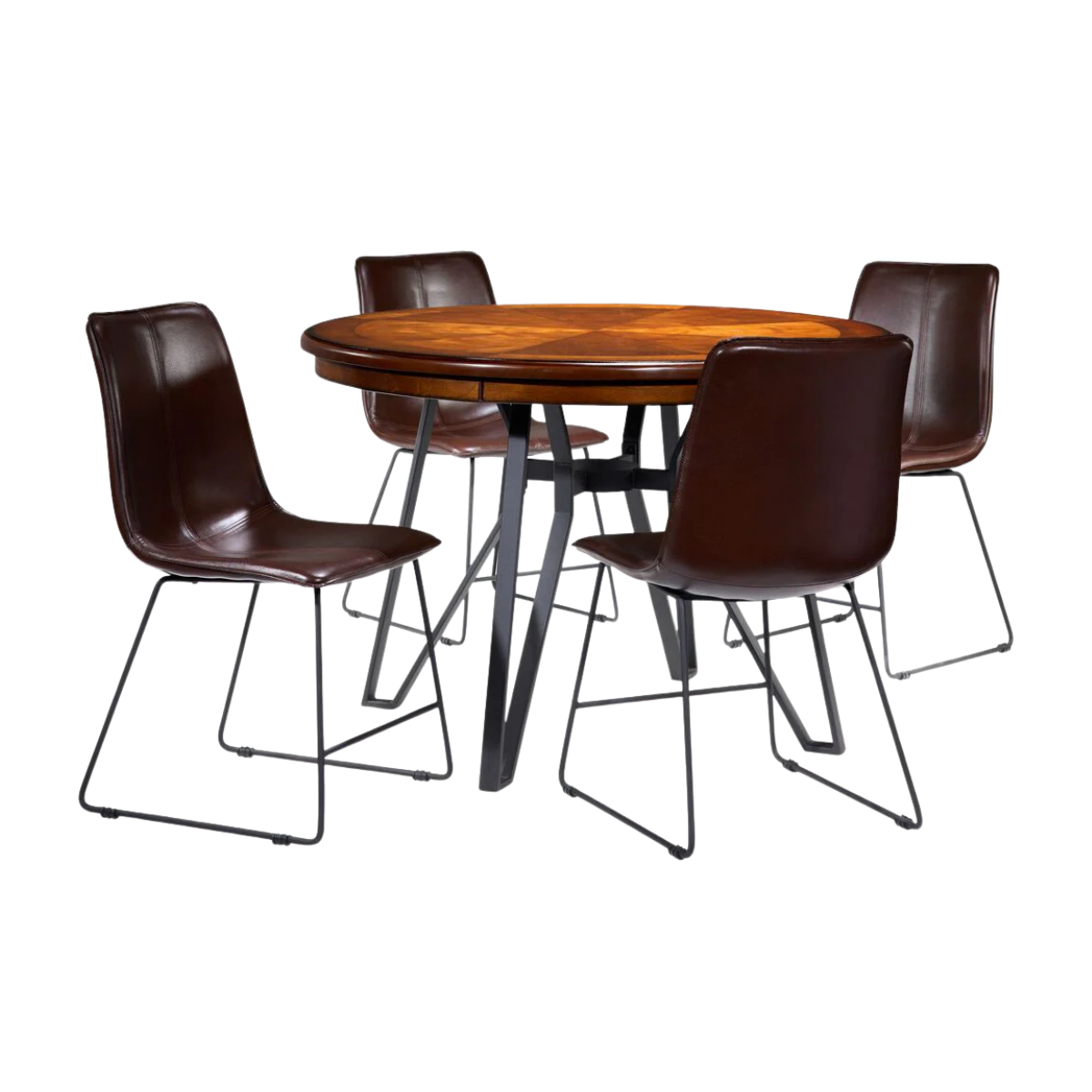 Leo Round Table - Brown Cherry