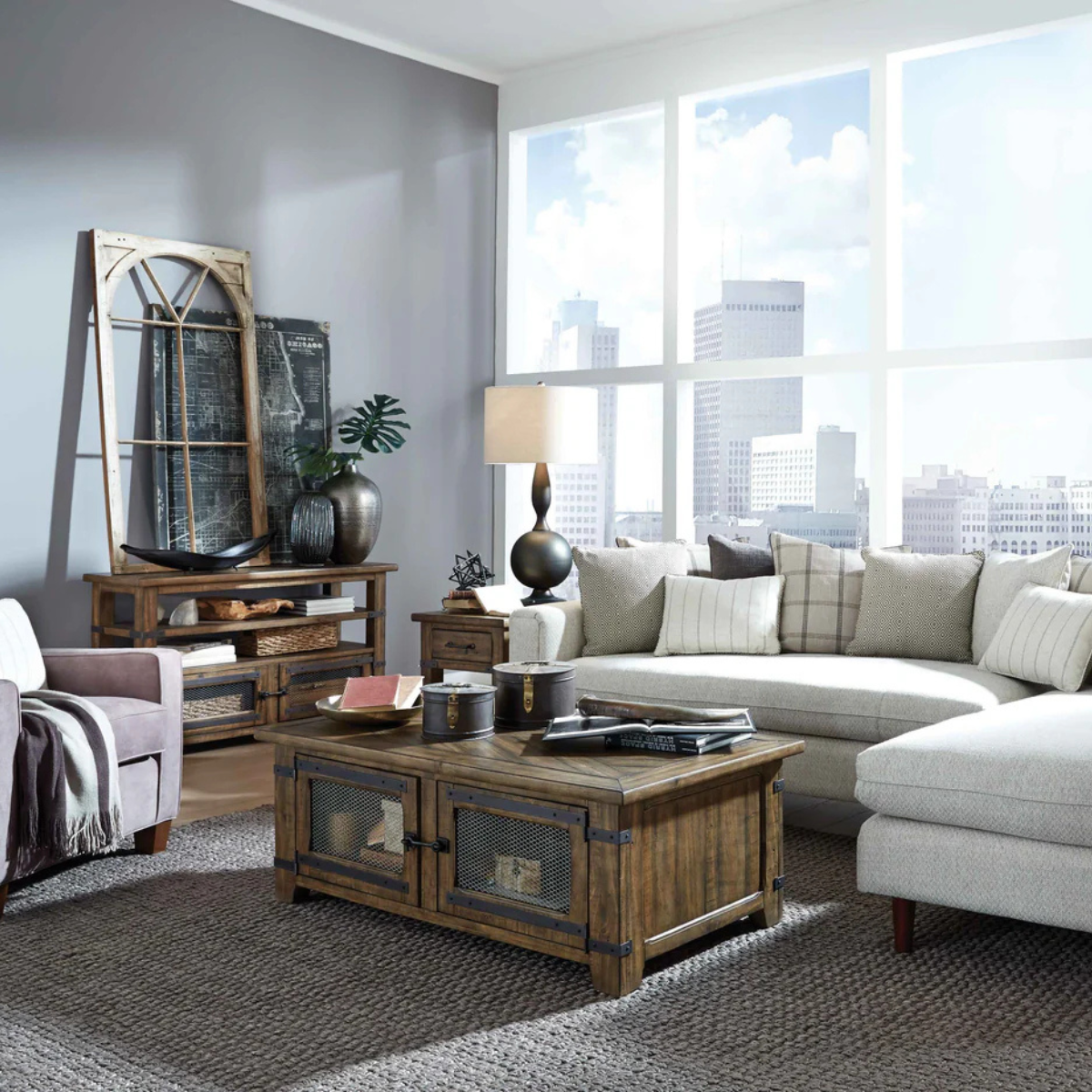 London 50" Lift-Top Coffee Table - Natural Pine