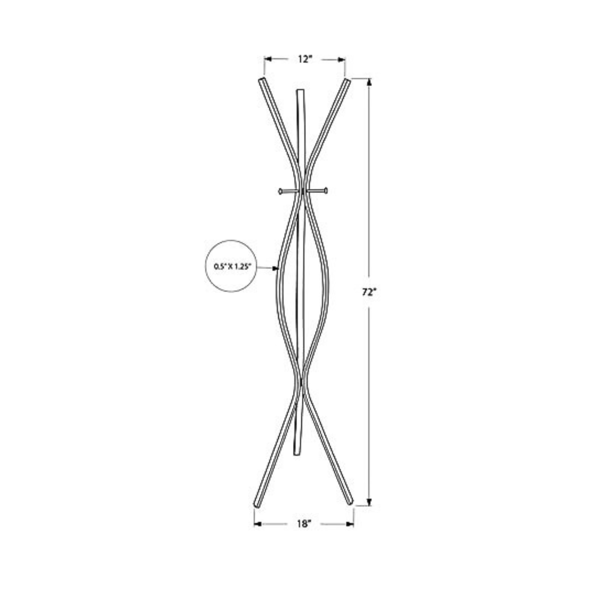 Monarch Metal Coat Rack - Black