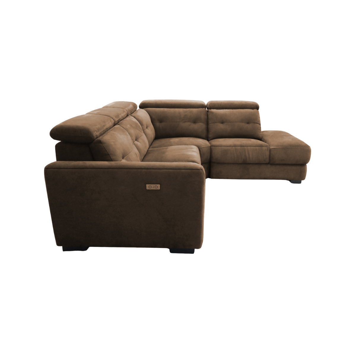 Parker Chaisse Sectional With 4 Piece Power Recliner - Tobacco