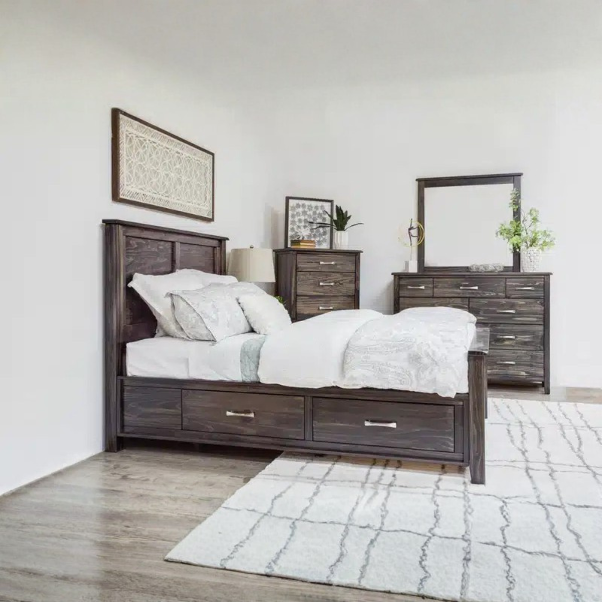 Scarlett 5-Piece Queen Bedroom Set – Brindle Brown