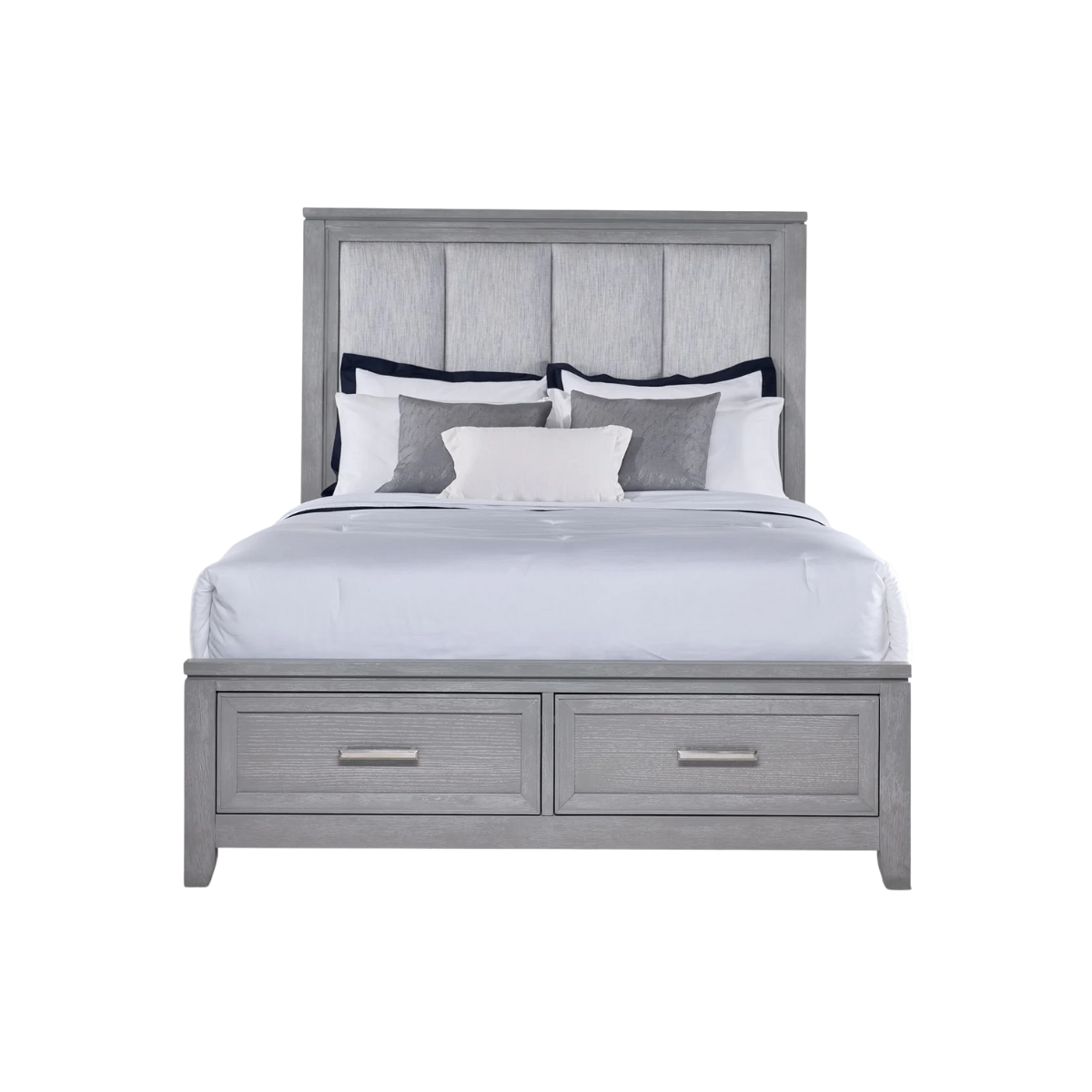 Silverstone 3-Piece King Storage Bed - Mist Grey
