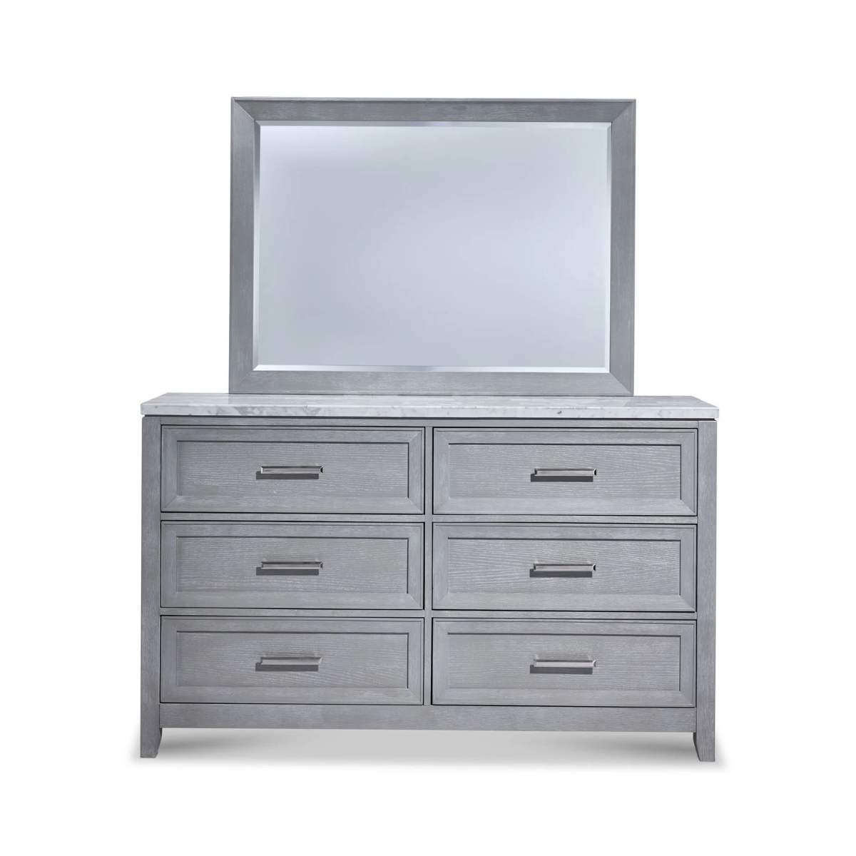 Silverstone 6-Drawer Dresser - Mist Grey