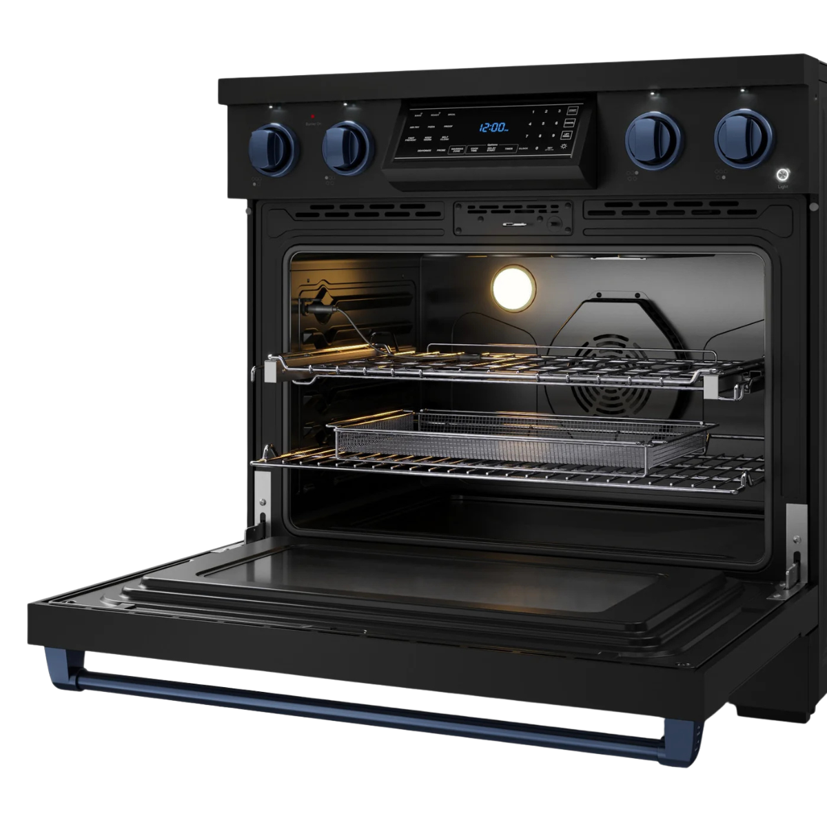 Thor Kitchen Black Stainless Steel Freestanding Professional Electric Range|Gordon Ramsay Series (6 cu.ft) - RSE36B-BLU