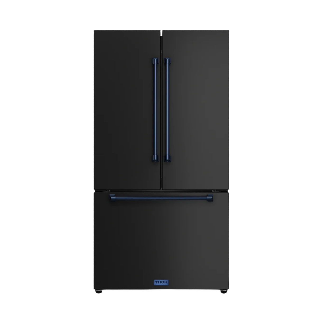 Thor Kitchen Matte Black French Door Counter-Depth Refrigerator with Ice Maker | Gordon Ramsay Collection (20.3 cu.ft.) - RF3621CTD00-BLU