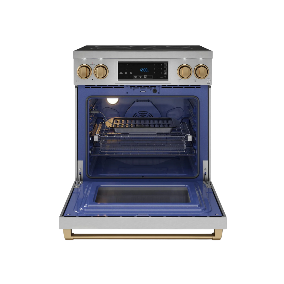 Thor Kitchen Stainless Steel Freestanding Professional Electric Range |Gordon Ramsay Series (4.55 cu.ft.) -RSE30-BRZ