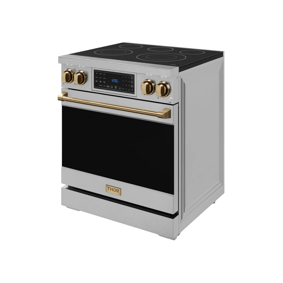 Thor Kitchen Stainless Steel Freestanding Professional Electric Range |Gordon Ramsay Series (4.55 cu.ft.) -RSE30-BRZ