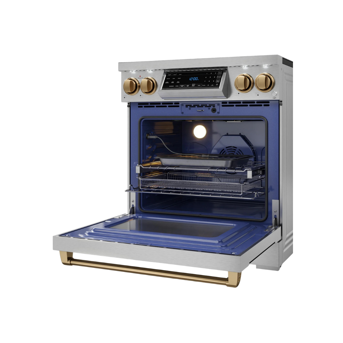 Thor Kitchen Stainless Steel Freestanding Professional Electric Range |Gordon Ramsay Series (4.55 cu.ft.) -RSE30-BRZ