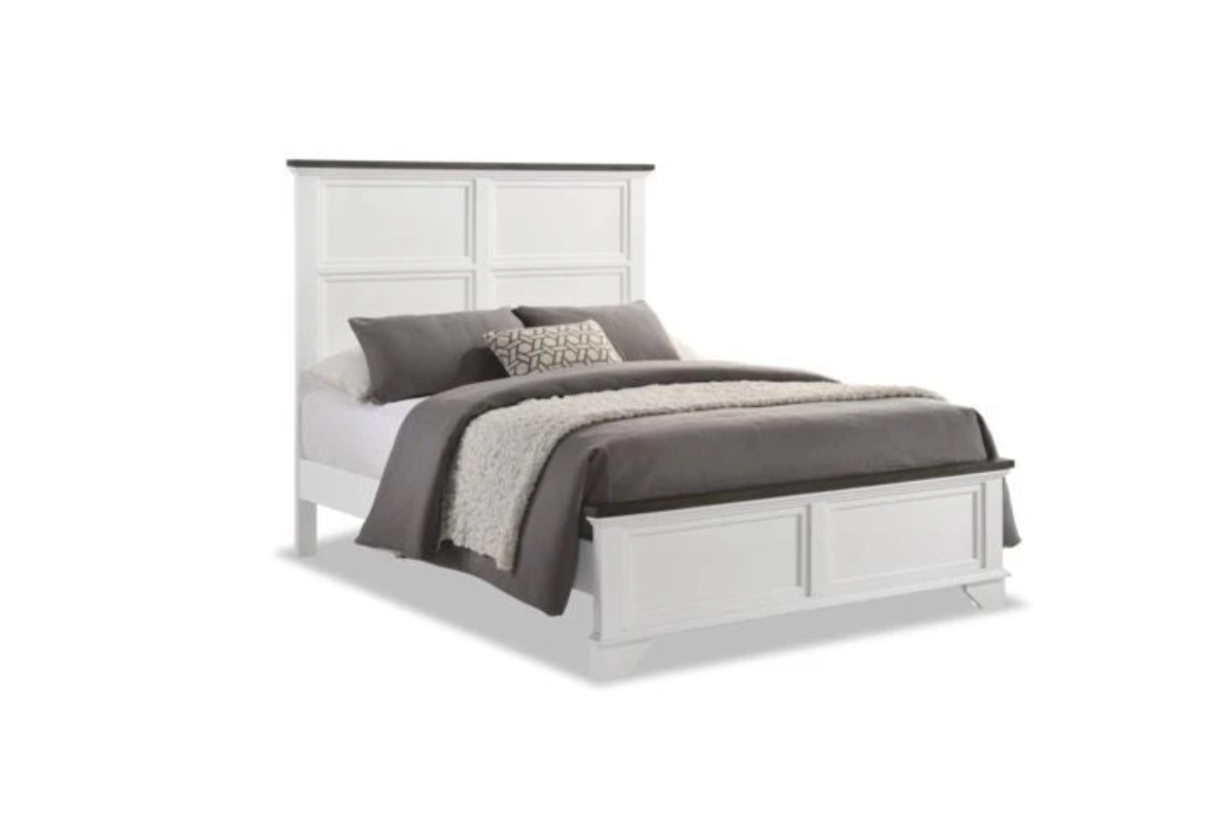 Abigail 3-Piece Queen Bed - White and Grey