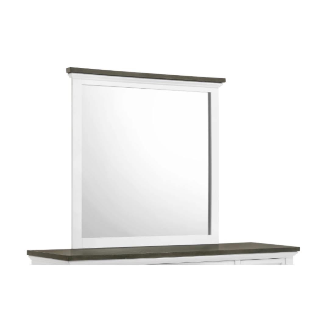 Abigail Mirror - White and Grey