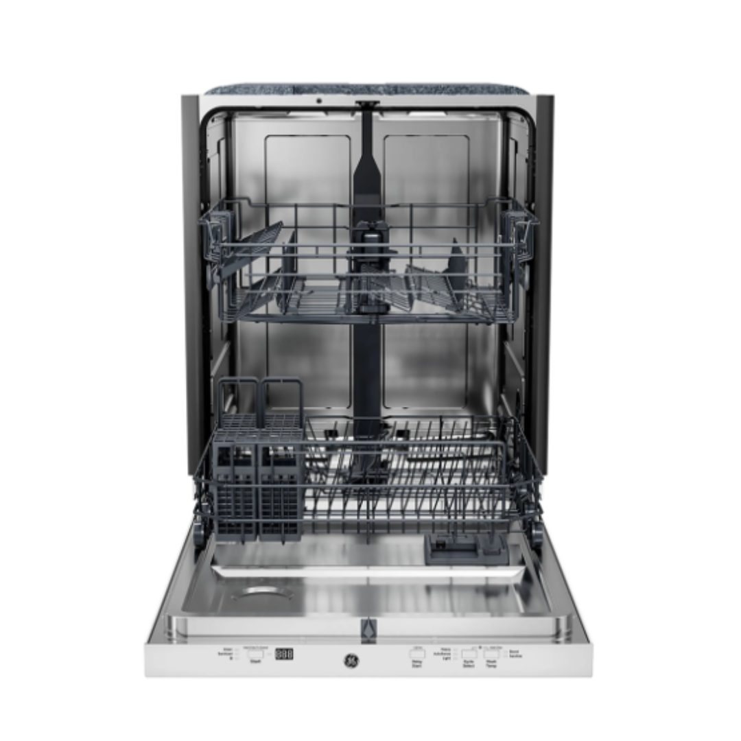 GE White Dishwasher with Clean Sensor (50 dBA)