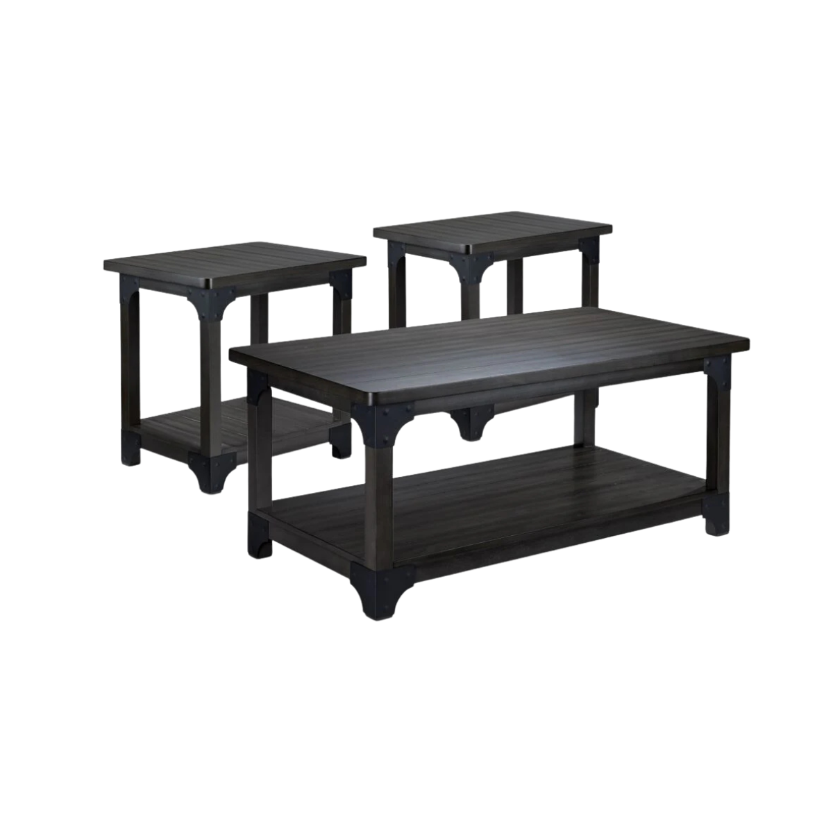 Wellington 46" Coffee Table with 2 End Tables - Grey