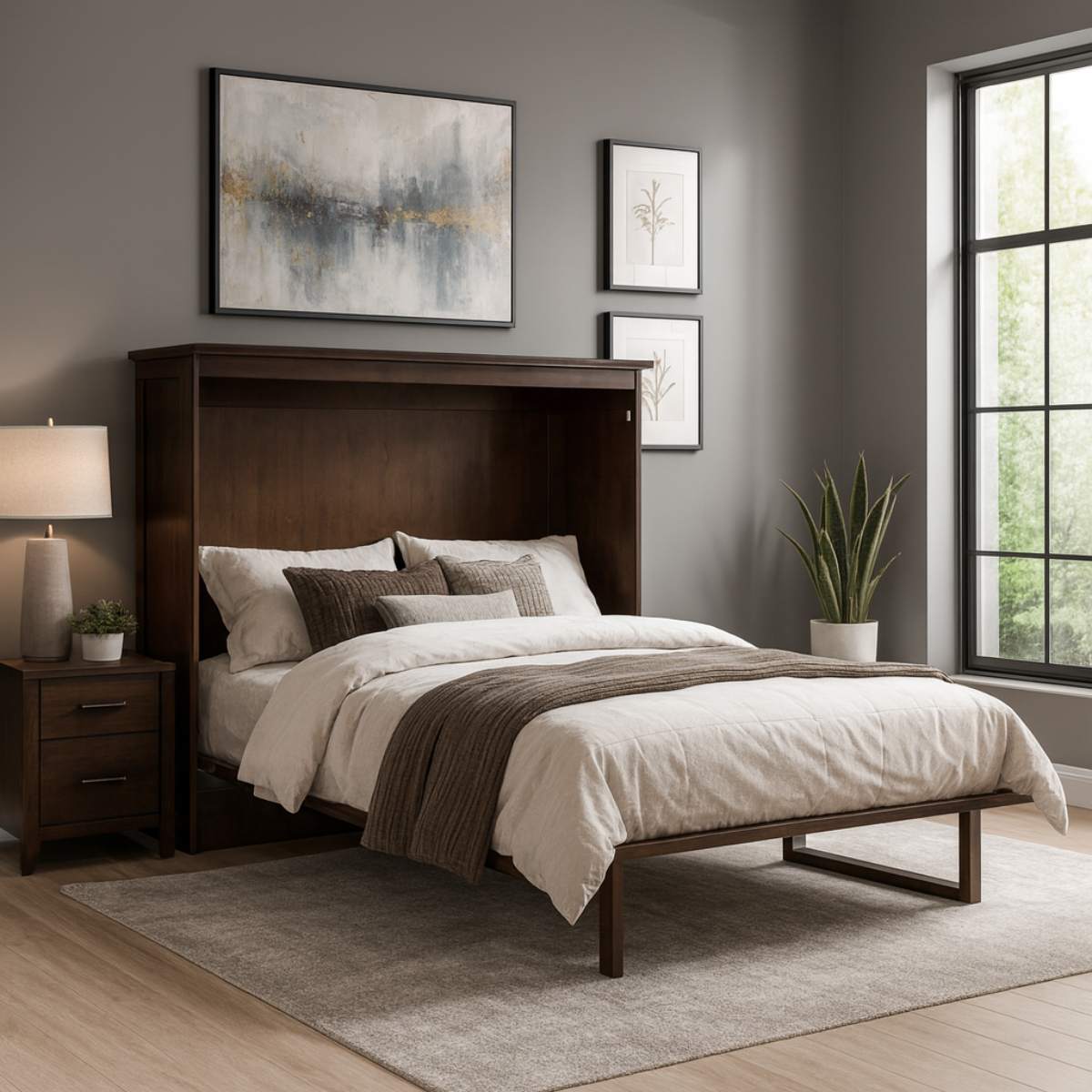 Willow Ridge Sleep Chest Queen Foldaway Bed Cabinet - Cherry